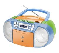 Dual DAB-P 210 Radio a cassette con CD - DAB(+)/radio FM - Boombox - lettore CD - altoparlante stereo - porta USB - ingresso AUX - funzionamento a batteria - portatile, colorato
