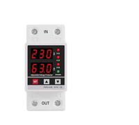Dual Display 40A 63A 230V Din Rail Adjustable digital Over Under Voltage Relay Surge Protector Limit Over Current Protection EKFBQBGW(40A)