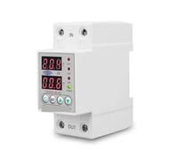 Dual Display Adjustable Over Under Voltage Current Protective Device Protector Relay 40A 63A 80A 100A 220V 230V Din rail Parti elettroniche (V A type,L N 110V 60A)