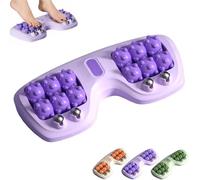 Dual Foot Massage Roller, Portable Foot Roller Massager for Deep Tissue Muscle Massage and Stress Relief for Home and Office Use (Purple)