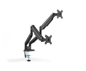 Dual Gas Spring Monitor Clamp Mount 15-32", 2x 9 kg (max.), black