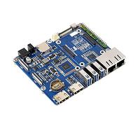 Dual Gigabit Ethernet Base Scheda per Raspberry Pi Compute Module 4 Lite/EMMC Series Module, Include Interfacce ETH/CSI/DSI/RTC/HDMI/Micro SD/USB, Potente Capacità Ethernet