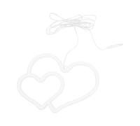 Dual Heart Neon Sign Lamp LED Light Lampada creativa Adornamento senza batteria