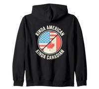 Dual Heritage Un po 'Americano Canadese Felpa con Cappuccio