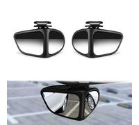 Dual-Lens 360°Adjustable Blind Spot Mirror, Car Blind Spot Mirror (Black) | Universal HD Wide Angle Reversing Auxiliary Glass, 360 Degree Rotatable Wide Angle Rear View Auxiliary for Most Vehicles