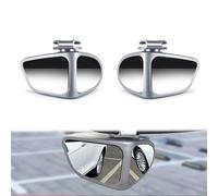 Dual-Lens 360°Adjustable Blind Spot Mirror, Car Blind Spot Mirror (Sliver) | Universal HD Wide Angle Reversing Auxiliary Glass, 360 Degree Rotatable Wide Angle Rear View Auxiliary for Most Vehicles
