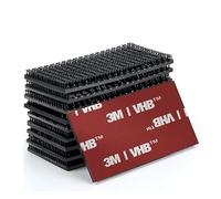 Dual Lock SJ3870, 10 rettangolo adesivi fissaggio Auto, Dashcam, Go Pro, Supporto Pagamento Pedaggio, dimensioni 25 mm x 50 mm, chiusura a pressione, nero, prodotto altamente adesivo