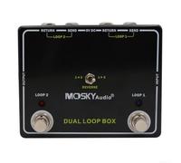 Dual Loop Effetto Pedale a 2 canali per chitarra | Due loop indipendenti, commutazione senza cuciture, ideale per percorsi di segnale complessi, anodizzato nero