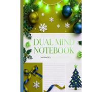 Dual Mind Notebook: 160 Pages | Format 6.14x9.21 inches,Journal with Blank Space for Sketching and Ruled Lines for Notes - Festive Creative Hybrid Notebook for Holiday Season Planning