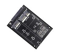 Dual MSATA NGFF B+M SSD Card JBOD Raid0 Span Bridge to 2,5" SATA Combo HDD Drive Enclosure
