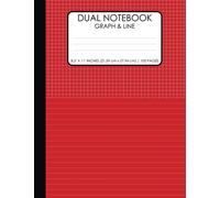 Dual Notebook Graph And Lined Pages | Half Graph Half Lined On Same Page | Notebook & Journal For Girls, Boys, Teens, Kids, Students, Teachers | Large Size (8.5" x 11" inches)
