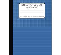 Dual Notebook Graph And Lined Pages | Half Graph Half Lined On Same Page | Notebook & Journal For Girls, Boys, Teens, Kids, Students, Teachers | Large Size (8.5-inch X 11-inch)