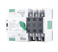 Dual Power Automatic Transfer Switch Rail 2P 3P 4P ATS 110v Electrical Selector Switches Uninterrupted Power 63A 100A 50/60HZ(3P,63A)
