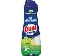 Dual Power Gel Lavastoviglie Limone 50 Lavaggi 1000ml, 1000ml