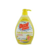 Dual Power Gel Piatti Concentrato agli Agrumi - Dual Power Gel Piatti Concentrato agli Agrumi - Confezione Da 1 Lt