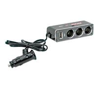 Dual-Power, presa corrente tripla con USB, 12/24V