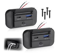 Dual Presa USB per Caricabatteria da Auto 4.8A Presa di Ricarica PD USB C Presa