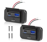 Dual Presa USB per Caricabatteria Da Auto QC3.0 36W E PD3.0 55W Tipo C Presa