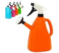 Dual-Purpose Sprinkler Watering Can - 2 in 1 Watering Can with Sprayer, 1L Adjustable Nozzle for Indoor/Outdoor Plants, Lightweight PP Plastic(Orange)