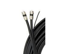 Dual RG6 coassiale, made in the USA, cavo coassiale doppia (Siamese cavo) 18 AWG cavo coassiale satellite, antenna, e CATV grade con connettori a compressione 50 ft Black - Twin with Ground
