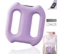 Dual-Ring Fascia Ring Massager, Multifunctional Full-Body Fascia Rings, Multiple Gears Adjustable, Ergonomic Hands-Free with Straps, for Neck and Back Massager, Abdominal, Etc (Purple)