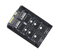 Dual SATA NGFF B+M Key M.2 SSD Card JBOD Raid0 Span Bridge a 2,5" SATA Combo HDD Disk Drive Enclosure