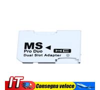 Dual Slot Micro For SD SDHC TF to Memory Stick MS Card Pro Duo Reader Adapt IT