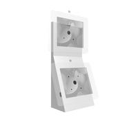 Dual Tablet Mount - CTA Dual VESA Desk Mount con vano portaoggetti per l'utilizzo con custodie di sicurezza CTA Digital e altri supporti VESA compatibili 75 x 75 e 100 x 100 (ADD-2VDMW) - Bianco