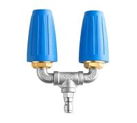 Dual Turbo Nozzle for Pressure Washer, 4000 PSI High Pressure Rotating Spray Tip with 1/4" Quick Connect, lega di alluminio e acciaio inox per una pulizia profonda