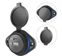 Dual USB Car Charger Panel Mount per 12V/24V Veicoli con Quick Charge 3 0 Tecnologia