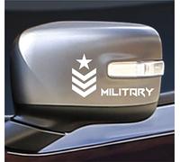 DualColorStampe Adesivi compatibili con Jeep Renegade Wrangler specchietti Fuoristrada Military Stella Militare US Army 4x4 COD.0194(BIANCO)