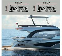 DualColorStampe Adesivi per barca nautica stickers per bancone bar lido attrezzatura spiaggia mare balneare stickers COD.M0113(nero)