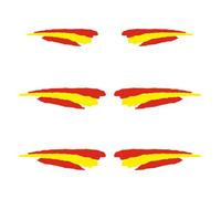 DualColorStampe Adesivi Stickers Bandiera Spagnola Spagna Tuning Sport Confezione 6 Unità | Adesivo Auto Esterno Resistente a Pioggia e Sole | Decalcomanie Auto Moto Scooter Quad Casco Biciclette