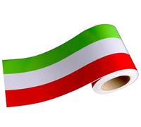 DualColorStampe Striscia Adesiva Tricolore Italiana per Auto, 100 cm x 10 cm, Verde Bianco Rosso Fascia Adesiva Bandiera Tricolore Banda Adesiva Italia 0438