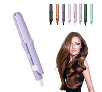 Dualglam Mini Dual-Purpose Curling Iron, 2025 New 2 In 1 Portable Dual Glam Mini Curling Iron, Straight Curly Hair for All Hair Types (Taro purple)