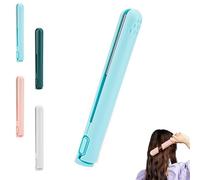 Dualglam Mini Dual-Purpose Curling Iron, 2025 Upgraded Cozy Home Curling Iron, 2-in-1 Mini Curlings Wand Flat Irons Hair Straightener, for All Hair Type (Blue)
