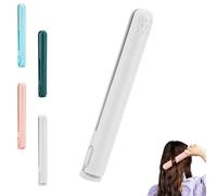 Dualglam Mini Dual-Purpose Curling Iron, 2025 Upgraded Cozy Home Curling Iron, 2-in-1 Mini Curlings Wand Flat Irons Hair Straightener, for All Hair Type (White)