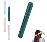 Dualglam Mini Dual-Purpose Curling Iron, 2025 Upgraded Cozy Home Curling Iron, 2-in-1 Mini Curlings Wand Flat Irons Hair Straightener, for All Hair Type (Green)