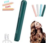 Dualglam Mini Dual-Purpose Curling Iron, Cozy Home Curling Iron,Mini Dual Purpose Curling Iron For Short Hair, 2-In-1 Mini Curling Wand & Flat Iron Hair Straightener (Green)