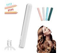 Dualglam Mini Dual-Purpose Curling Iron, Cozy Home Curling Iron,Mini Dual Purpose Curling Iron For Short Hair, 2-In-1 Mini Curling Wand & Flat Iron Hair Straightener (White)