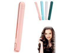 Dualglam Mini Dual-Purpose Curling Iron, mini dual purpose curling iron, 2025 New Dual Purpose Upgrade Portable Curling Wand, Portable USB Powered Cordless Wand for All Hair Types (Pink)
