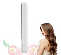 Dualglam Mini Dual-Purpose Curling Iron, USB Cozy Home Curling Iron with Ceramic Plates for Travel and for Frizz-Free Curls & Straight Hair (White)