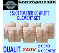 Dualit 6 Fessura Tostapane Completo Elemento Set 2 X Taglio 5 X Centro GSP