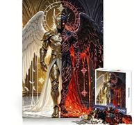 Dualità Angelo e Demone Puzzle da 1000 pezzi per adolescenti Stimola la memoria Tempo libero divertente Taglio di qualità Elegante regalo di Natale (38x26cm)