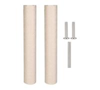 Dualoai 2 Pezzi Tiragraffi per Gatti Ricambio Colonna Graffiatoio Portatile Sisal Accessorio Protezione Divano con Viti Adatto per Gatti Cuccioli Camera da Le, 40x8 Cm