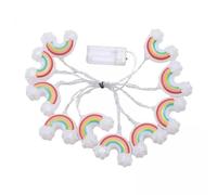 Dualoai 3x Arcobaleno Illuminazione Stringa Festa Ornamento 10 LED, Pratico, Facile Da Usare Decorazione Della Casa Luce Sospesa per Giardino Vacanza Camera D