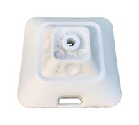 Dualoai Base per Ombrellone da Giardino, Riempibile, Antivento, con Porta-Asta Riempiti d'Acqua per Pesca, Patio, Esterni, Prato, Cortile, Bianco 30l