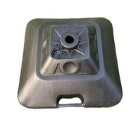 Dualoai Base per Ombrellone da Giardino, Riempibile, Antivento, con Porta-Asta Riempiti d'Acqua per Pesca, Patio, Esterni, Prato, Cortile, Nero 30l
