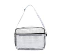 Dualoai Borsa per Camera Bianca in PVC Trasparente, Borsa Portautensili Trasparente per Escursionismo, Festival Musicali, Campeggio, Garage, Bianco