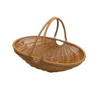 Dualoai Cestino da Picnic in PP con Manico Regolabile, Perfetto per L'arredamento Rustico. Robusto E Multifunzionale Telaio in Filo di Ferro, Size S